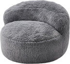 Hobestluk Bean Bag Chair Giant Bean Bag Chairs for Adults Big Adult Bean Bag Chair with Foam Filler Large Beanbags with Stuffed Back Lazy Sofa, Grey-Oversize