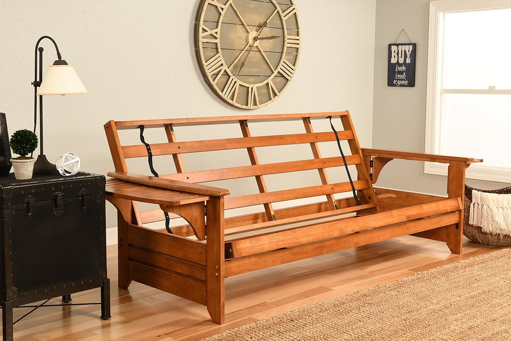 Kodiak Furniture Phoenix Futon Set, Full, Linen Stone