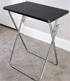 Folding TV Tray Tables, for Small Space, Black, Set of 2 | 19" X 15" X 26", For Eating, Portable Dinner Table, Couch & Living Room