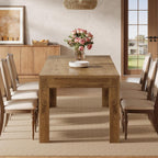 Tribesigns Dining Table for 6-8, 78.7-Inch Long Rectangle Kitchen Table, Modern Simple Kitchen Dining Room Furniture, (78.74" L x 27.56" W), Brown