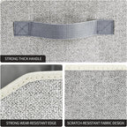 Homsorout Closet Organizers Bins 6 Packs - Large Closet Shelf Organizer with Handles, Fabric Trapezoid Storage Bins, Collapsible Storage Cubes for Clothes, Towels, Light Gray