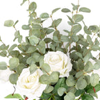 6 Pcs 27" Eucalyptus Stems Greenery Stems Eucalyptus Leaf Spray in Green Silk Plastic Plants Floral Artificial Plants for Home Party Wedding Decoration