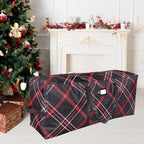Christmas Heavy Duty Tree Storage Bag | Fits Up to 9 Ft. Tall Disassembled Xmas Tree | 25" X 20" X 65" | Durable 600D Oxford Material | Heavy Duty Holiday Storage Container (Plaid, 9ft)