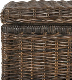 happimess HPM9002A Elijah 30" Wicker Storage Trunk, Collapsible for flat storage, Rattan-Sarang Buaya, Coastal for Office, Dorm Room-LivingRoom, Bedroom, Dining Room, Brown