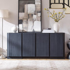 JXQTLINGMU 66" Large Sideboard Buffet Cabinet with Storage, 30" Tall Modern Kitchen Storage Cabinet, Adjustbale Shelf, Coffee Bar, Long Accent Table for Dining Room,Living Room, Entryway, Black
