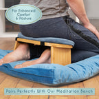 Florensi Zabuton Meditation Mat Velvet Floor Cushion for Sitting 32 x 32 in Meditation Pillow with Cotton Insert Floor Seating Cushion for Meditation Yoga Prayer and Relaxation