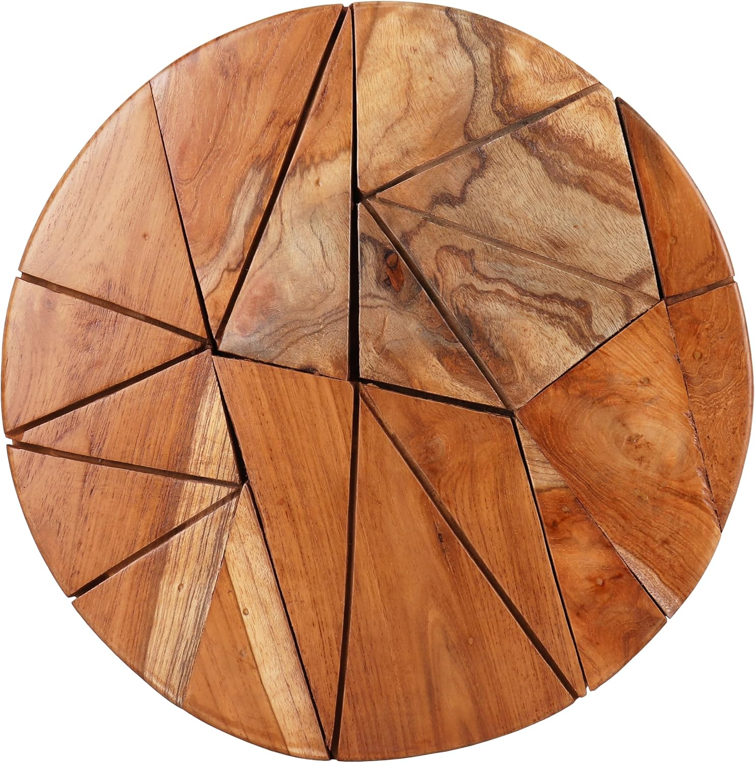 Teak Garden Stool - Rustic Farmhouse Side Table/Patio Side Table - Indoor Outdoor End Table - Indoor Outdoor Stool - Unique End Table