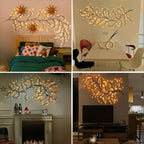 Enchanted Willow Vine Lights for Wall - 1.5m (5ft) with 72 LEDs, 8-Mode led Twinkling Tree Branch Light for Living Room, Bedroom Home Decor, Holiday Decor and Party Ambiance, Yellow