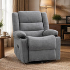 360°Swivel Rocking Chairs for Adult,Recliner Chair with Side Pockets and Cup Holders,Rocker Recliner with a Suitable for Living Rooms,Bedrooms,Light Grey