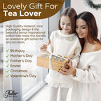 Fuller Bamboo Tea Box Organizer with 8 Compartments – Natural Bamboo Tea Storage Case with Clear Acrylic Lid – Elegant Fuller Tea Caddy for Tea Bags, Coffee Pods, Spices & More – Home & Office