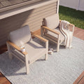 2PC Single Seat Aluminum Patio Chairs, Outdoor Furniture with 1.5mm Thick Powder-Coated Frame, Water Repellent Removable Cushions, Lightweight Single Chairs for Balcony Porch Backyard