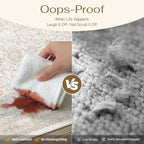 PureCozy 8x10 Washable Neutral Area Rug Beige Vintage Large Carpet for Living Room Non-Slip Low Pile Retro Floral Farmhouse Accent Throw Rugs for Bedroom Office Nursery Dorm Dining Room