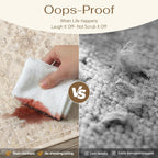 2x8 Beige Washable Runner Rug for Hallway Kitchen Soft Low Pile Lightweight Runner Rug Non Slip Vintage Accent Carpet Bathroom Front Door Beside Bed Home Decor