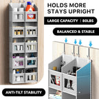 Simple Houseware Extra Large Heavy Duty Over the Door Organizer with 10 Clear Window Pockets, 80 lbs Capacity for Pantry, Closet, Bathroom, Gray