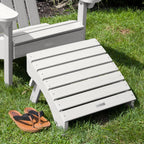 Highwood AD-OTL1-WHE Adirondack Folding Ottoman, Adult, White, 19W x 20D x 13H in.