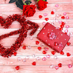 URATOT 240 Pieces Red White Pink Acrylic Heart Gems 1 LB Valentine's Day Decoration Party Table Scatter Decorations with Round Box for Vase Fillers, Valentine's Day, Wedding and Home Decorations