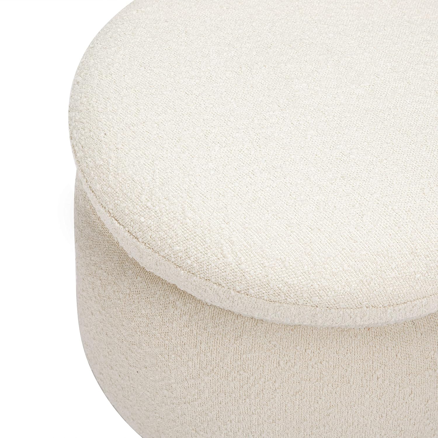Babyletto Enoki Storage Ottoman in Ivory Boucle, Greenguard Gold and CertiPUR-US Certified