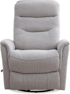 Parker Living Gemini - Cotton Swivel Glider Recliner by Bloke in Warm Neutral, Recliner Chair with 96% Polyester, 4% Acrylic Upholstery, Nursery Glider Recliner