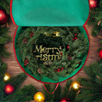2 Pack Christmas Wreath Storage Container Bag 24", Card Slot Durable Handles and Double Zipper Storage Containers and to Protect Artificial Garland - Green