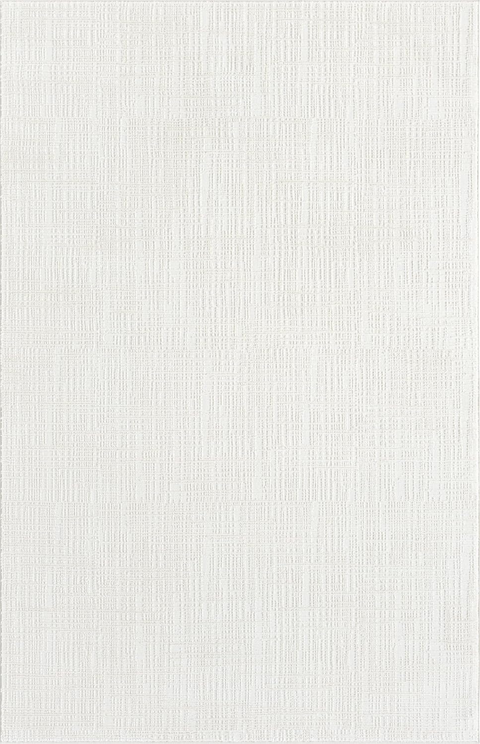 Abani Cream Area Rug - 6' x 9' - Living Room & Bedroom - Textured Weave Design - Indoor Use - Easy to Clean, Stain Resistant, Non-Shedding - Neutral Collection