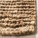 SAFAVIEH Natural Fiber Collection Runner Rug - 2'6" x 8', Natural Brown, Handmade Jute, Farmhouse Style, Chunky Textured Thick Pile (NF447A)