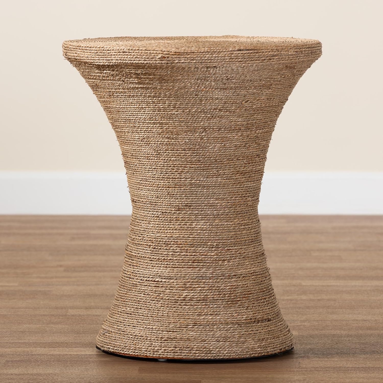 bali & pari Cady Japandi Natural Seagrass Side Table