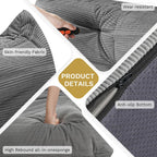 Bean Bag Chairs for Adults, Memory Foam Couch Sofa Chair,One-piece Foam Padding,Cozy Corduroy Material Bean Bag Chair,Bean Bag Sofa for Reading in Bedroom Living Room and Dorms,Gray