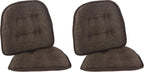 Klear Vu Omega Non-Slip Universal Chair Cushions for Dining Room, Kitchen and Office Use, U-Shaped Skid-Proof Seat Pad, 15x16 Inches 4 Pack Solid Chestnut 2 Count