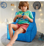 Idea Nuova Nickelodeon Blue's Clues Toddler Nylon Bean Bag Chair with Piping & Top Carry Handle, Large