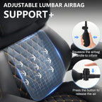 Big and Tall Office Chair 750lbs, Executive Office Chair with Adjustable Headrest&Lumbar Airbag Support, PU Leather High Back Heavy Duty Desk Chair 5D Flip Arms, Ergonomic Thick Spring Cushion, Black