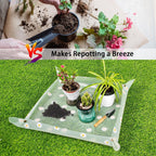 Repotting Mat for Indoor Plants Waterproof Clear Potting Mat Foldable Gardening Plants Potting Repotting Tray to Control Potting Soil Indoor Plant Garden Accessories Gifts for Plant Lovers 23.6"