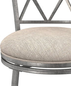 Hillsdale Stewart Indoor/Outdoor Swivel Counter Height Stool, Aged Pewter