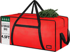 3FT/4FT/4.5 FT Christmas Tree Storage Bag, Heavy Duty Christmas Tree Bag with Reinforced Handles and Dual Zippers Wide Opening, Large Capacity fits for Artificial Christmas Tree, Red