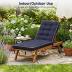 Elountik Chaise Lounge Cushion 72x21 in, 2 Pack Quick Dry Outdoor Seat Pad with Shredded Foam for Patio Furniture, Poolside, Deck Chairs