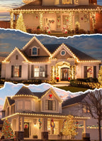 Brightown All in One Christmas Light Clips, Universal Gutter Hooks and Shingle Clip for C7, C9 and Mini Lights, 200 Pack