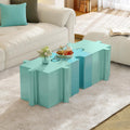 Merax 3 Piece Puzzle-Like Side Accent Table Set, Modular Accent Tables with Interlocking Design, Modern Creative Connectable End Table for Living Room Bedroom Patio Beach Outdoor, Green+Blue+Green
