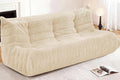 Bean Bag 3-Seater Chair Big Sofa Beanbag Chair for Adults Fireside Chair Bean Bag Lounger with Memory Foam Filled for Home,Apartment or Gaming Venue（Khaki Teddy）