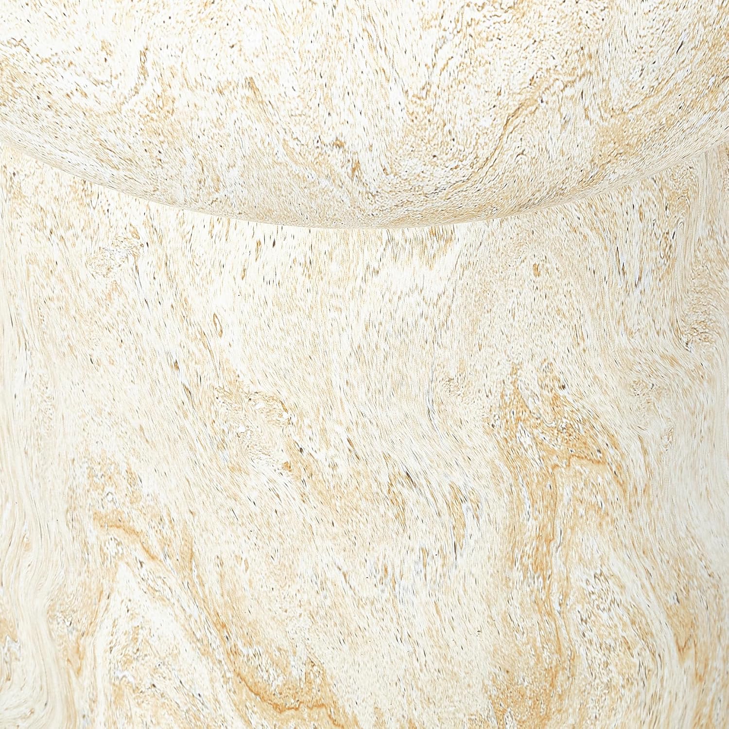 14.56" Mushroom-Shaped Design Side Concrete Table,Modern Geometric Pedestal Round End Table,Multi-Functional & Decorative Coffee Table for Patio Indoor Outdoor,Beige