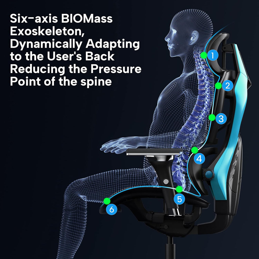 EUREKA ERGONOMIC Gaming Chairs for Adults GC05, Gamer Chair with Lumbar Support, Gaming Chair with 4D Armrests, Ergonomic Gaming Chairs with Adjustable Headrest, Blue