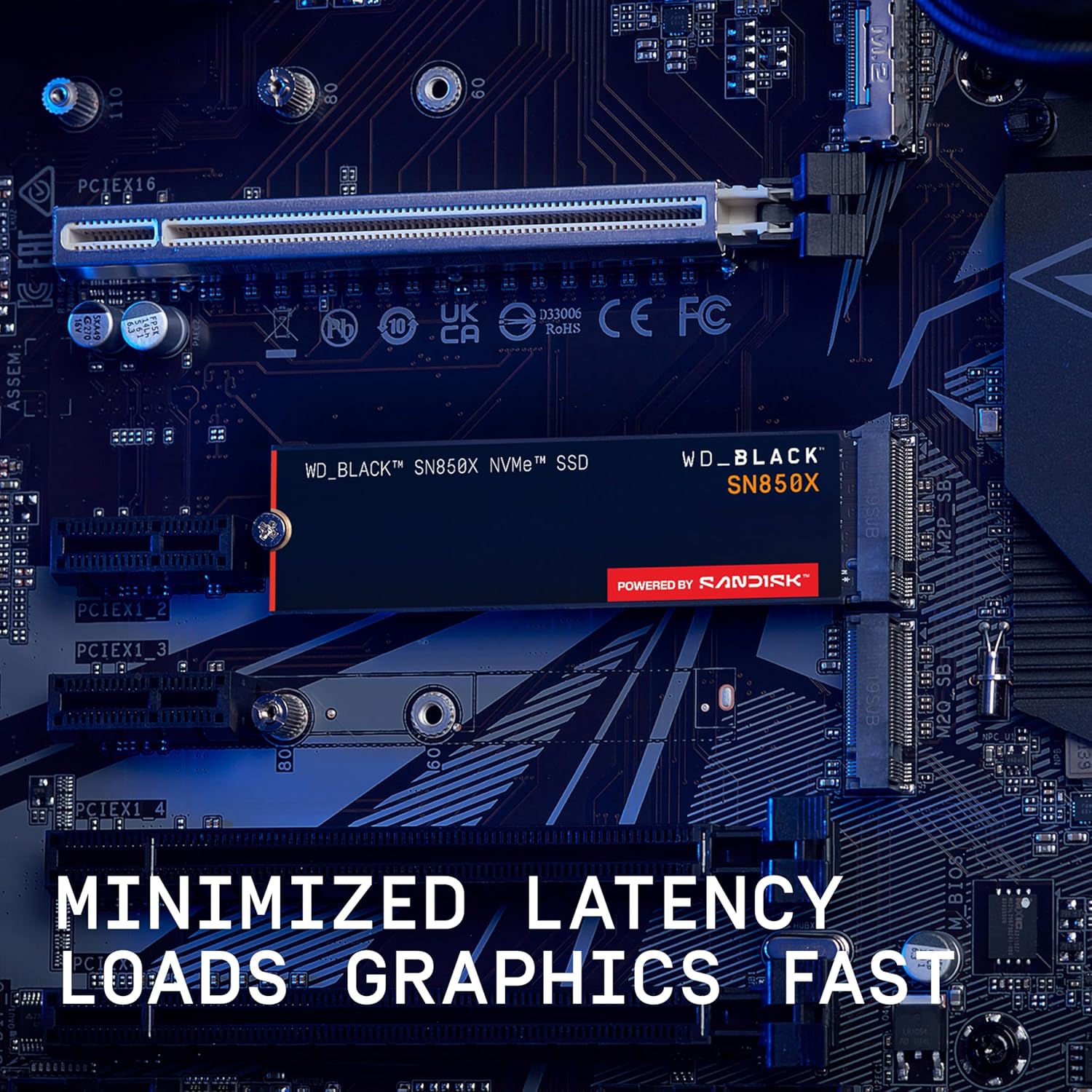 WD_BLACK SN850X 4TB NVMe SSD - M.2 2280, Up to 7,300 MB/s Read speeds, Up to 6,300 MB/s write speeds, Gaming Expansion, High Performance Internal Solid State Drive - WDS400T2X0E
