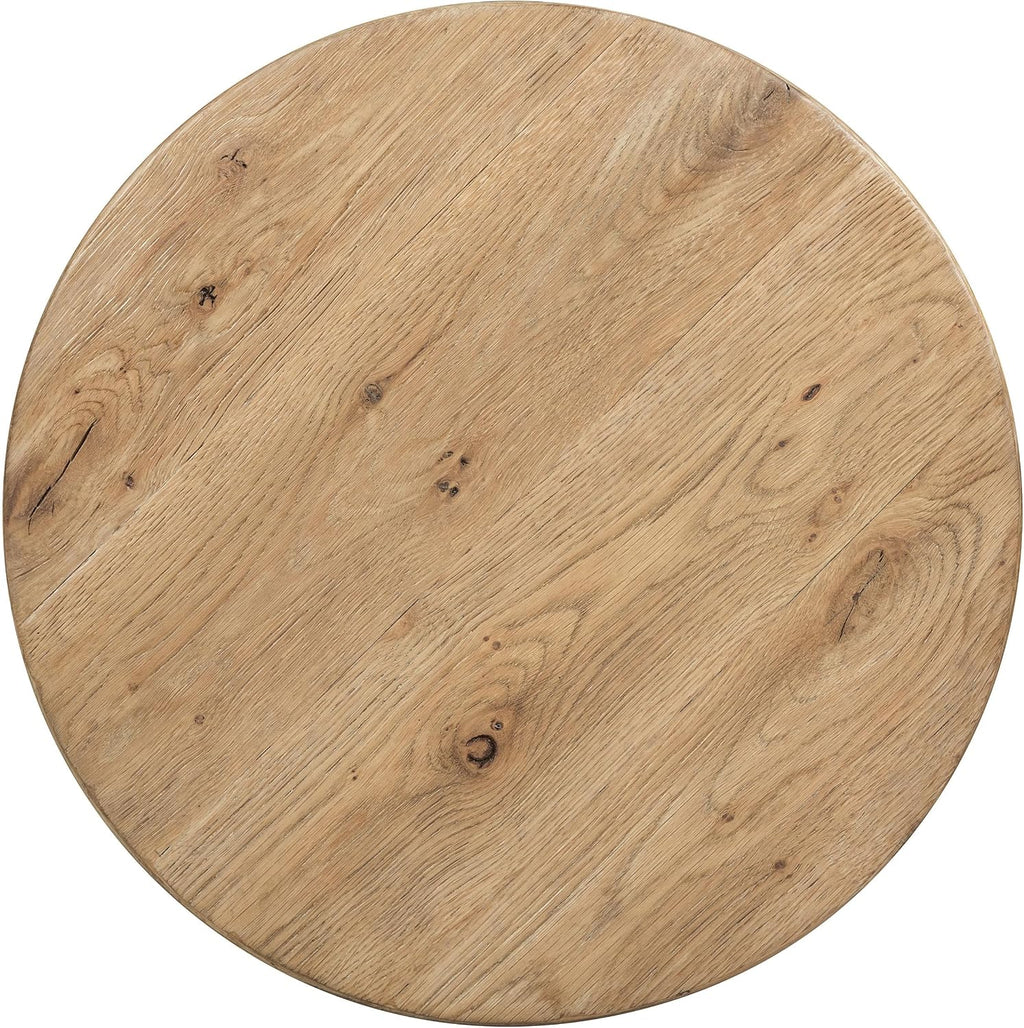 Hooker Driftwood Round End Table in Light Brown Wood Furniture
