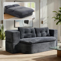 78.7-inch Folding futon Sofa Bed, Full-Size Convertible Sleeper couch Bed, Memory Sponge Double settee with Comfortable Mattress, Suitable for Living Room and Guest Room (dark gray, 78.7 inches)