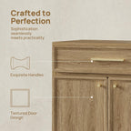 SICOTAS Buffet Cabinet with Storage Tall Modern Accent Storage Cabinet with Doors and Shelves 60 inch Wide Wooden Sideboard Credenza Buffets Console Table Coffee Bar for Kitchen Dining Living Room