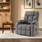 MCombo Power Lift Recliner Chair for Elderly, Electric Lift Chair with Extended Footrest, USB Ports, Cup Holders, Fabric 7287 (Dark Gray, Medium)