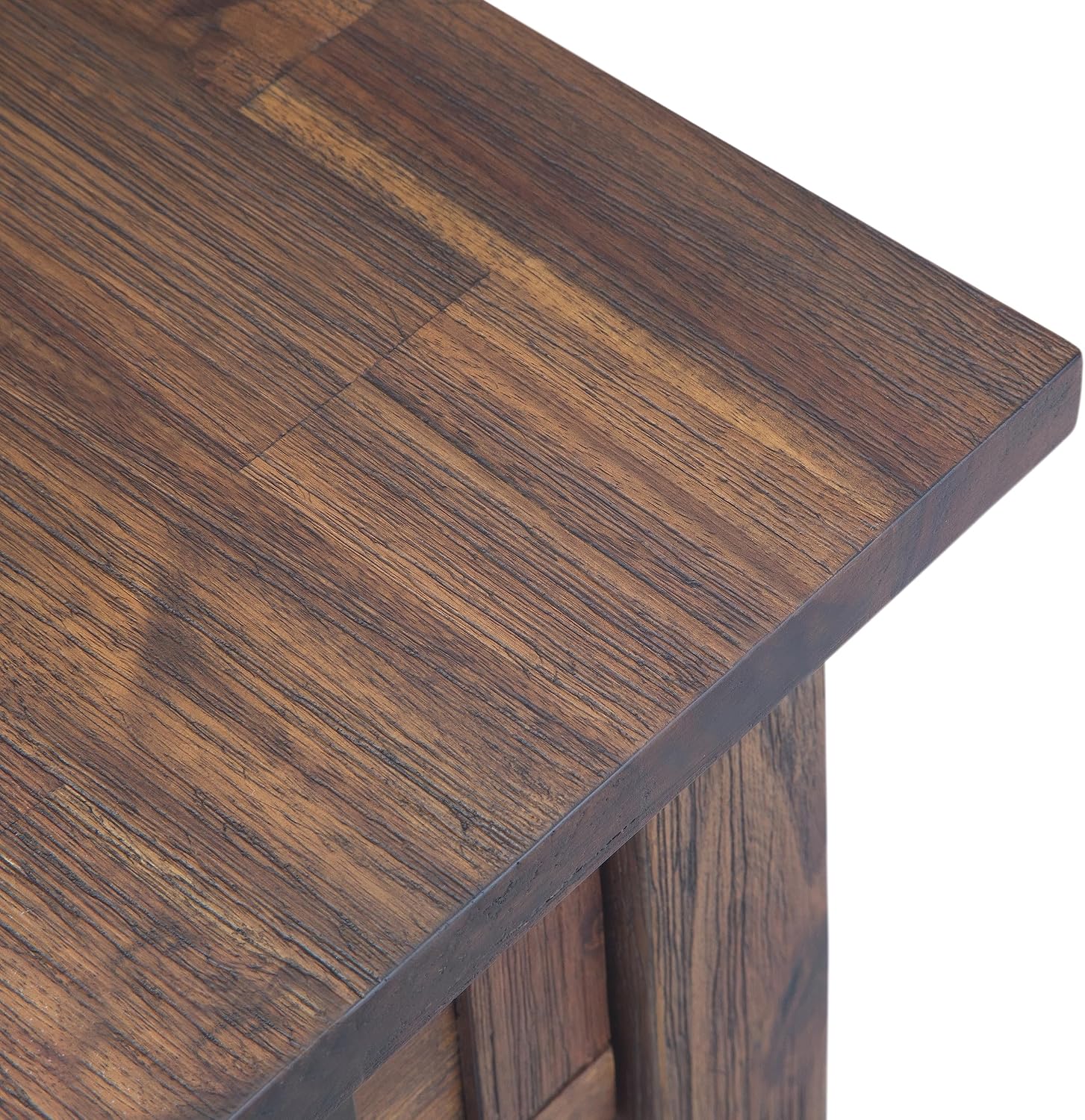 SIMPLIHOME Monroe Solid Acacia 14 inch Wide Rustic Narrow Side Tables in Distressed Charcoal Brown for the Living Room and Bedroom (Set of 2)