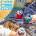 Current Co. Beer Can Cooler Sleeves (5 Pack) Soft Insulated Neoprene Beer Coolies for Cans & Bottles - HTV Vinyl Compatible Drink Coolies - Bulk Blank Can Cozy Set – Standard 12 Oz Drink Koolies