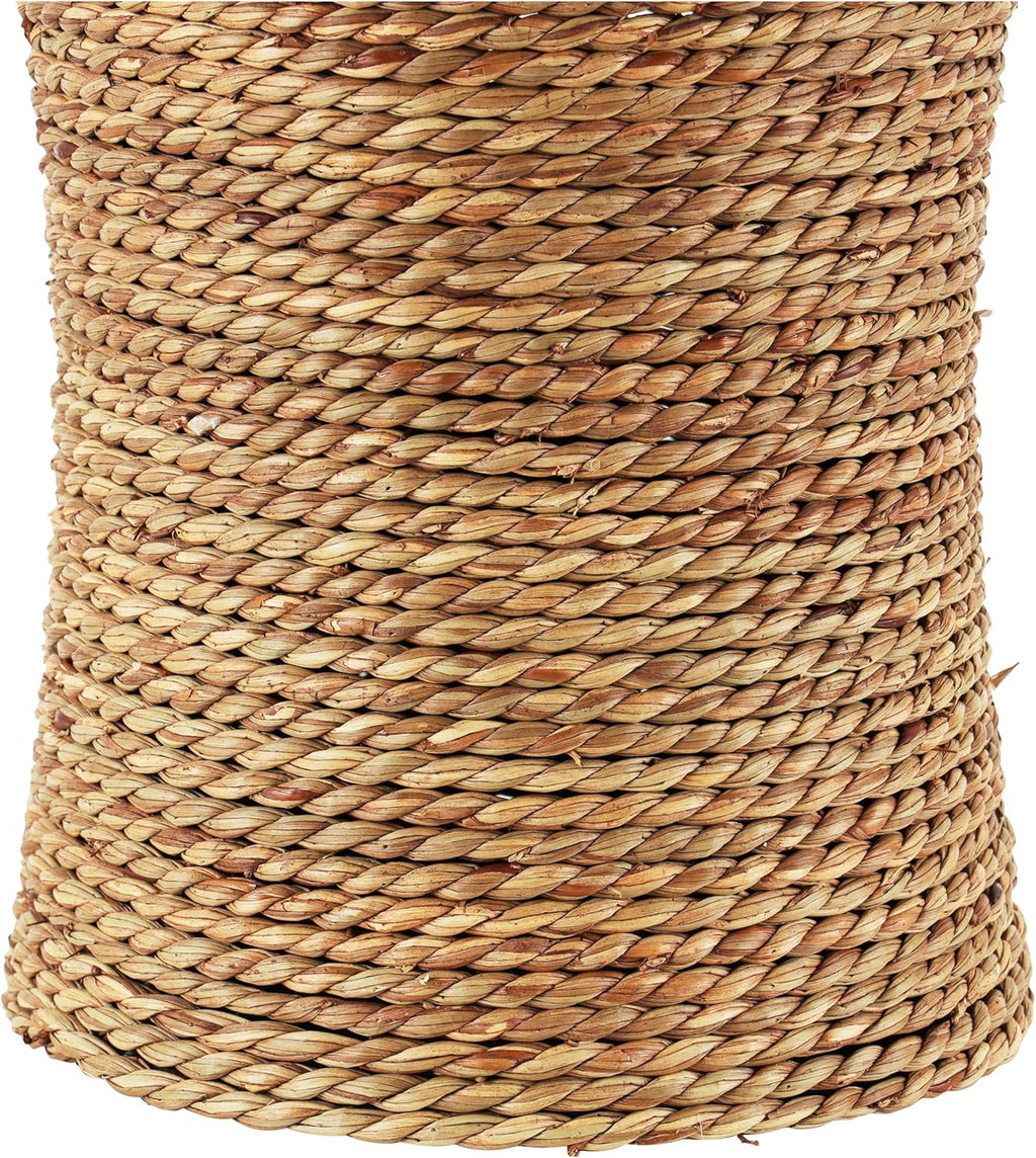 Deco 79 Seagrass Handmade Decorative Vase Tall Wrapped Centerpiece Vase, Vase for Home Decoration 11" x 11" x 24", Brown