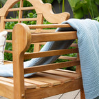 Cambridge Casual Lutyens Teak Wood Garden Bench 5-Foot, Outdoor Teak Bench, Wooden Outdoor Bench for Patio, Porch, Backyard, Lawn, Deck & Entryway