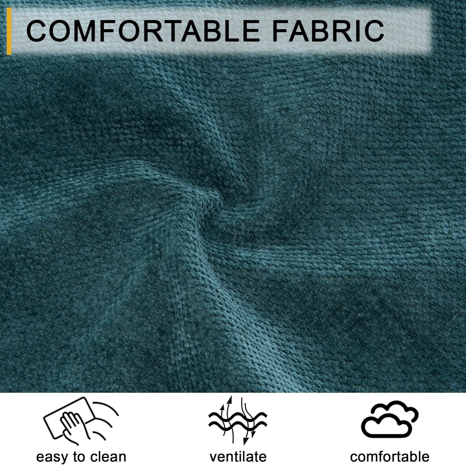 Chaise Lounge Chair Indoor, 59.8" Oversized Couch Reading Chairs, Chenille Comfortable Deep Sleeping Single Sofa, Upholstered Modern Couch Sofa Bed for Living Room, Bedroom & Apartment (Teal)