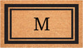 Calloway Mills 152962436M Black Border 24" x 36" Monogram Doormat, (Letter M)